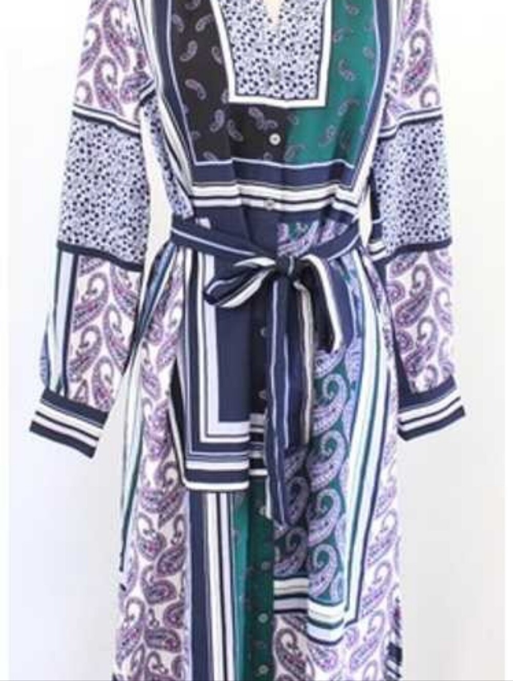 LOFT Floral Print Dress - Blue & Cream - Picture 4 of 7